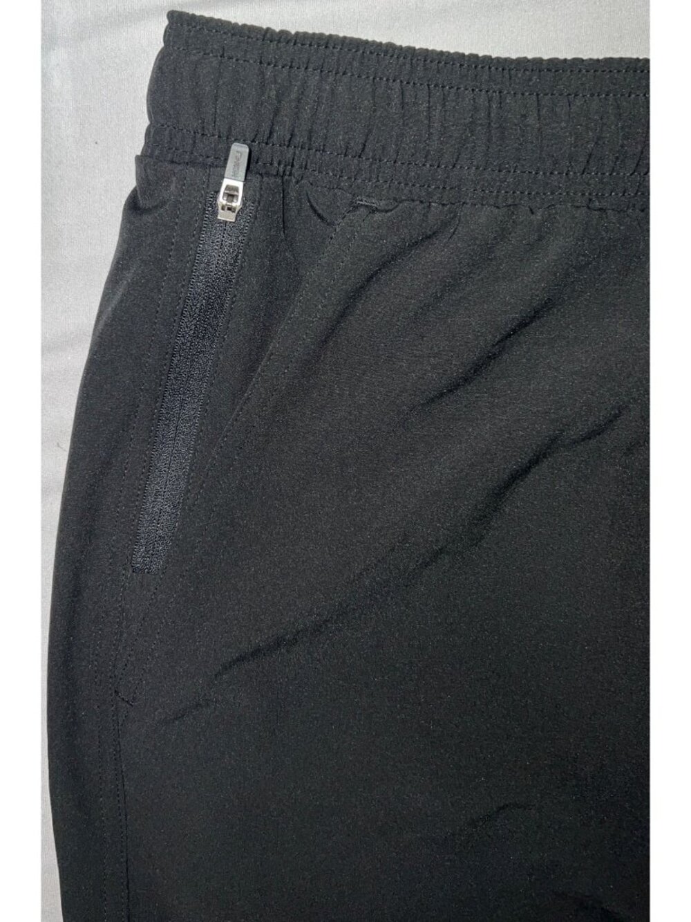 Vrst Black Athletic Shorts Elastic Waist Zip Pocket Boxer Lining XL MSRP $55 - Picture 2 of 2